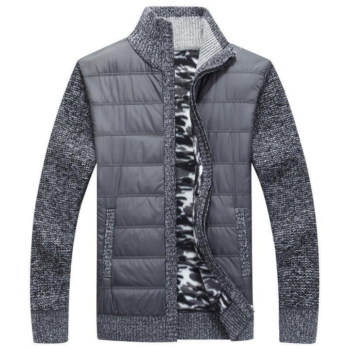 Herren moderne Steppjacke mit Strickärmeln Echoarchiv