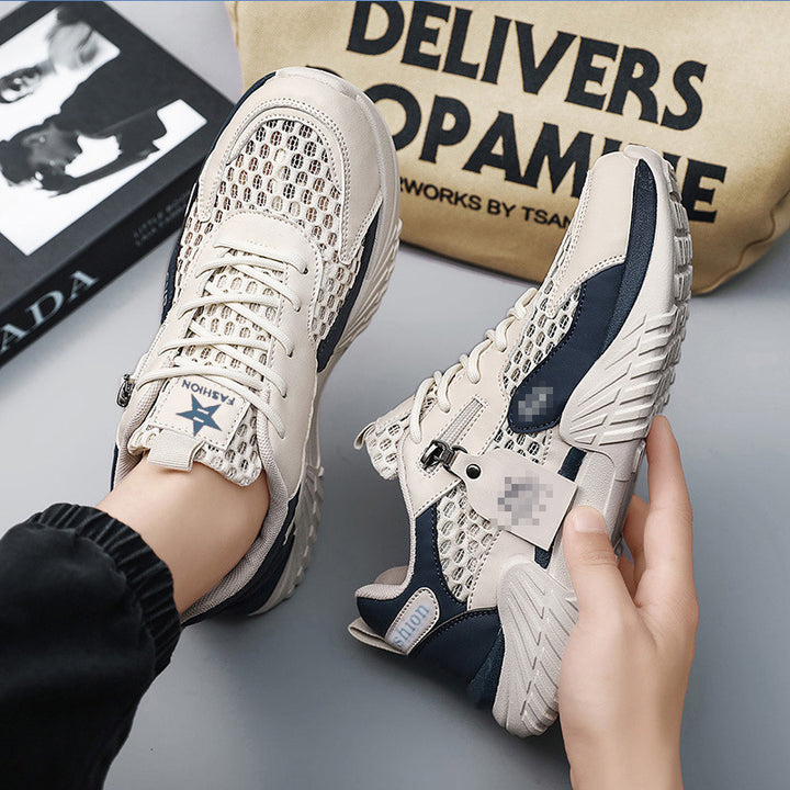 Herren Mesh-Chunky-Sneaker mit seitlichem Reißverschluss und dämpfender Profilsohle Echoarhiv
