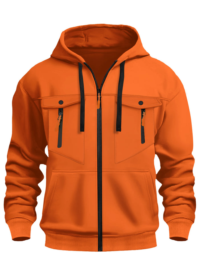Herren Outdoor-Kapuzenjacke mit praktischen Reißverschlusstaschen Echoarchiv
