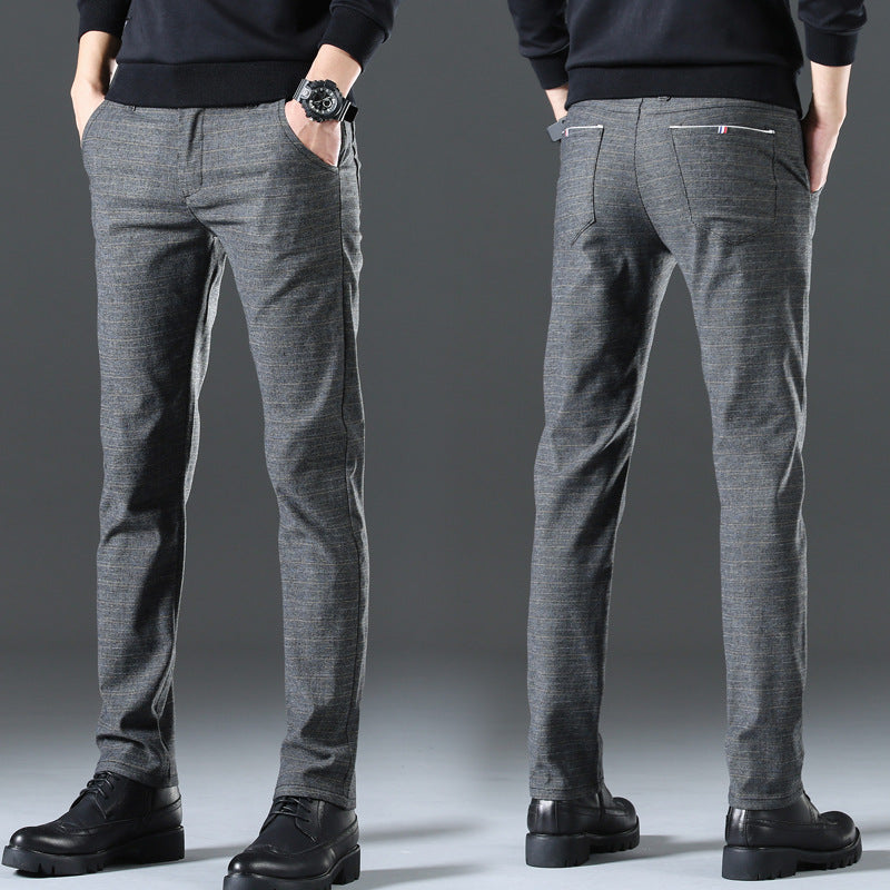 Herren moderne Chinohose mit elastischem Bund und seitlichen Taschen Echoarchiv