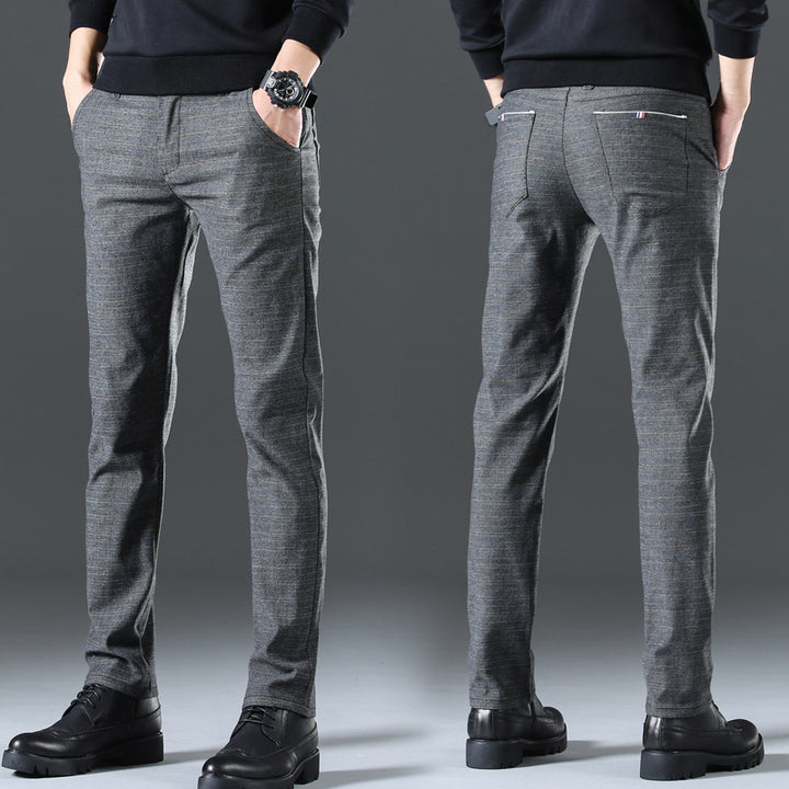 Herren moderne Chinohose mit elastischem Bund und seitlichen Taschen Echoarchiv