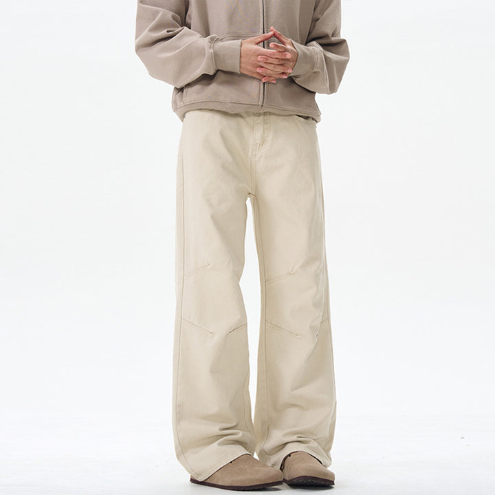 Herren Weite Baumwoll‑Twill‑Hose mit Knie‑Abnähern und fließender Palazzosilhouette Echo Archiv