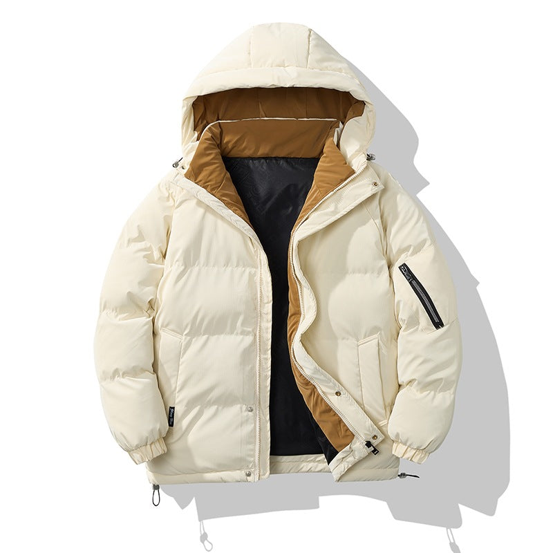 Herren Wattierte Kapuzenjacke mit Ärmeltasche, Kordelzug & Thermofutter Echoarchiv