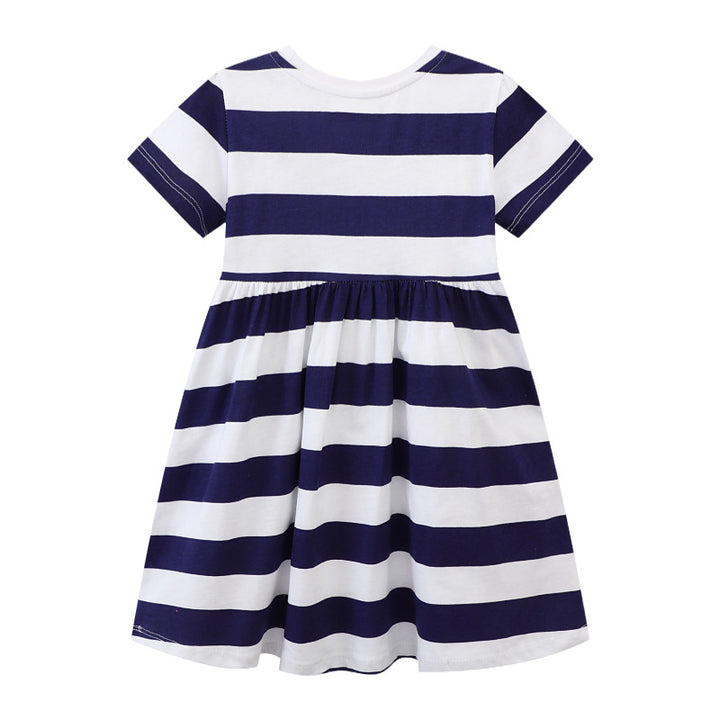 Mädchen Freizeitleichtes gestreiftes Kleid Echo Archiv