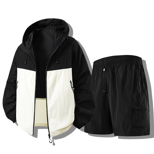 Herren Wetterfeste Funktionsjacke mit Leichtgewicht Shorts