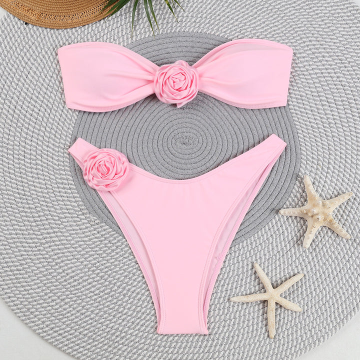 Damen Bikini-Set mit floralem Lift-Design und eleganten Akzenten Echo Archiv