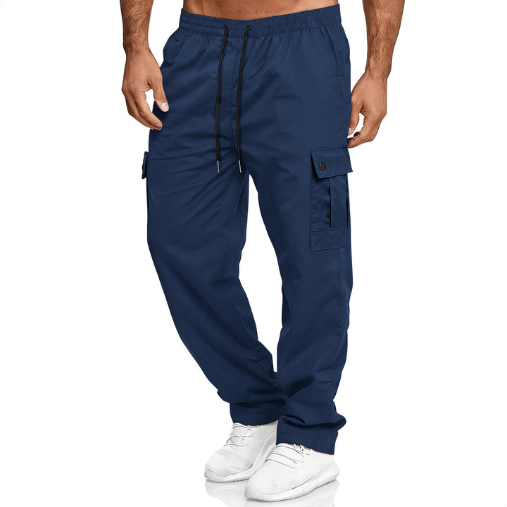Herren Relaxed-Fit Cargo-Jogger mit elastischem Bund, Kordelzug und Klappentaschen – Bravaro