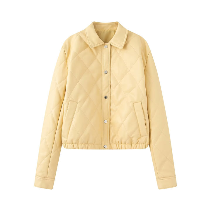 Damen Kurzjacke gesteppt mit Hemdkragen und Druckknopfverschluss Echo Archiv