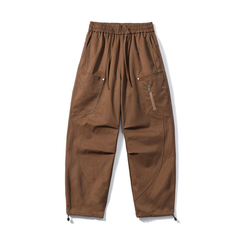 Herren Utility-Cargohose mit elastischem Bund, Reißverschlusstasche und verstellbarem Saum Echoarchiv