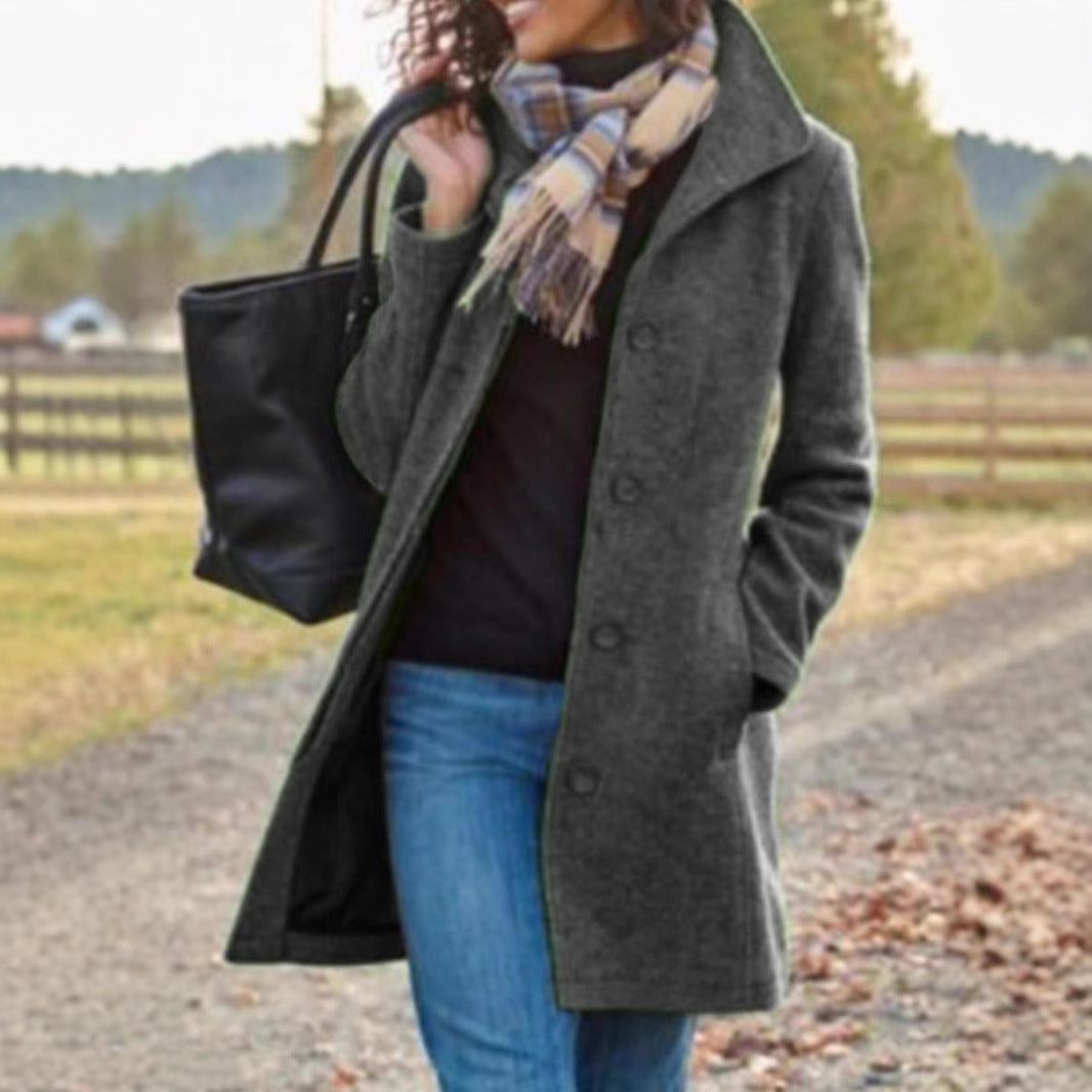 Damen eleganter Wollmantel Echoarchiv