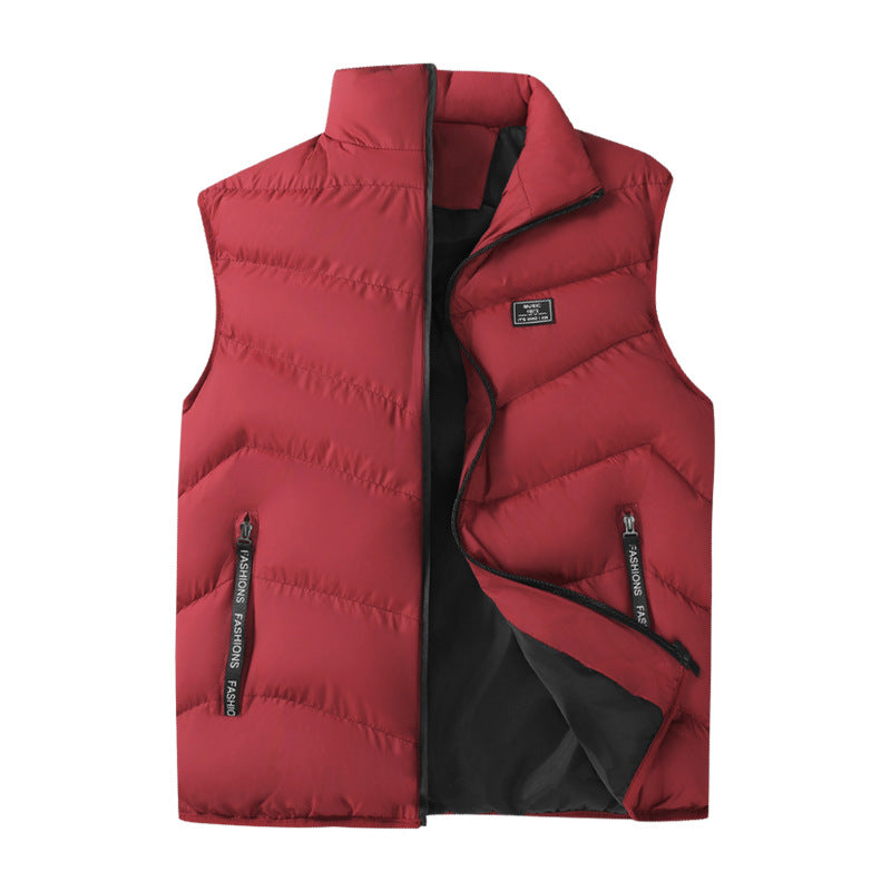 Herren Packbare Microfaser‑Steppweste mit Thermoisolierung, hohem Kragen und sicheren Ziptaschen – Marzano