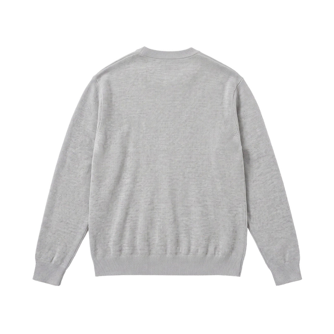 Herren Feiner Rundhals‑Sweatpullover aus Terry‑Frottee mit geripptem Saum Echoarchiv