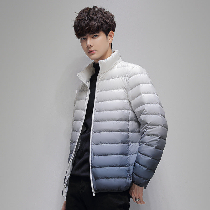 Herren leichte wattierte Steppjacke mit Stehkragen und Thermofutter Echoarchiv