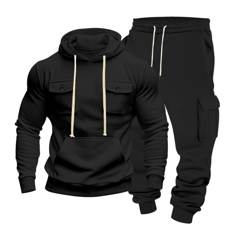Herren Kapuzenpullover und Cargo-Hosen Set Echoarchiv