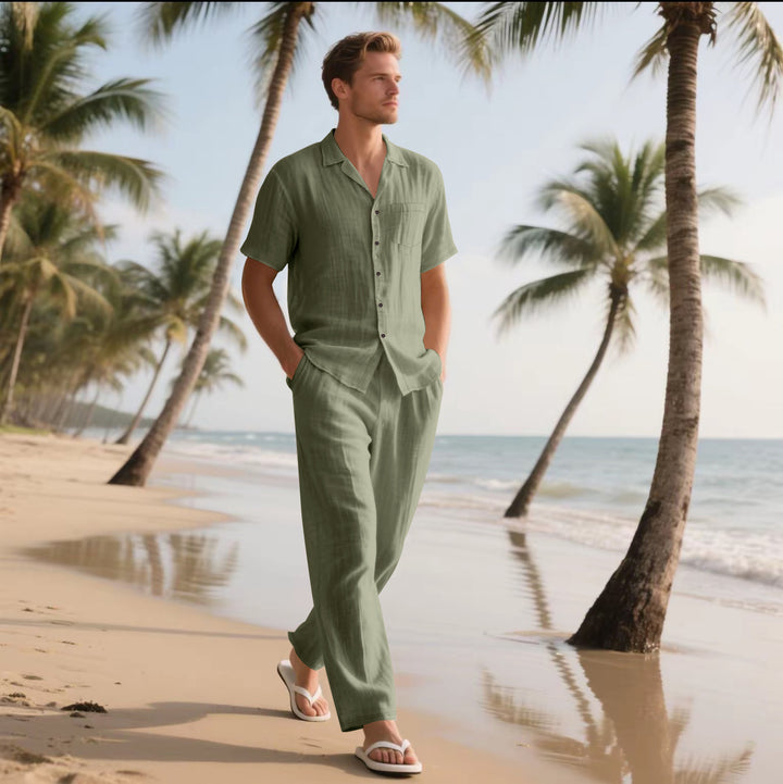 Herren lässiges Leinen Outfit Echoarchiv