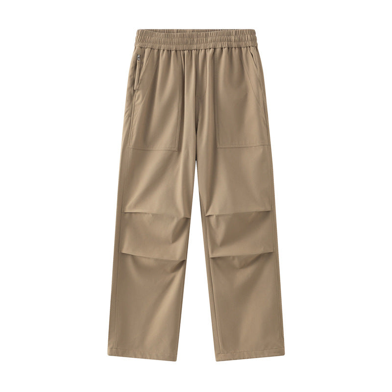 Herren Weite Utility-Cargo-Hose mit Tunnelzugbund, Knieabnähern & verstellbarem Saum Echoarchiv