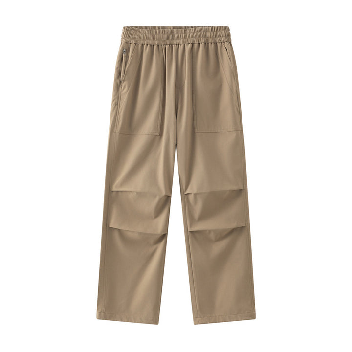Herren Weite Utility-Cargo-Hose mit Tunnelzugbund, Knieabnähern & verstellbarem Saum Echoarchiv