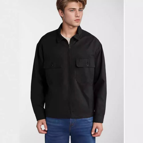 Herren lässige Utility-Jacke mit praktischen Brusttaschen Echoarchiv