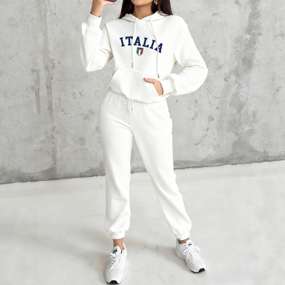 Damen nan kuscheliges Hoodie-Jogginganzug-Set mit Kapuze, Kängurutasche, soft gebürstetem Innenfutter und Mexico-Print Echo Archiv