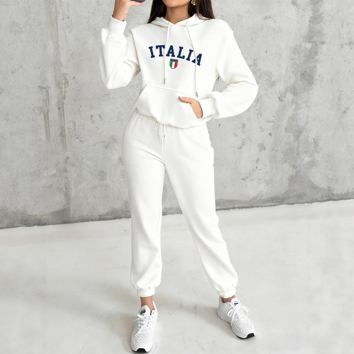 Damen nan kuscheliges Hoodie-Jogginganzug-Set mit Kapuze, Kängurutasche, soft gebürstetem Innenfutter und Mexico-Print Echo Archiv