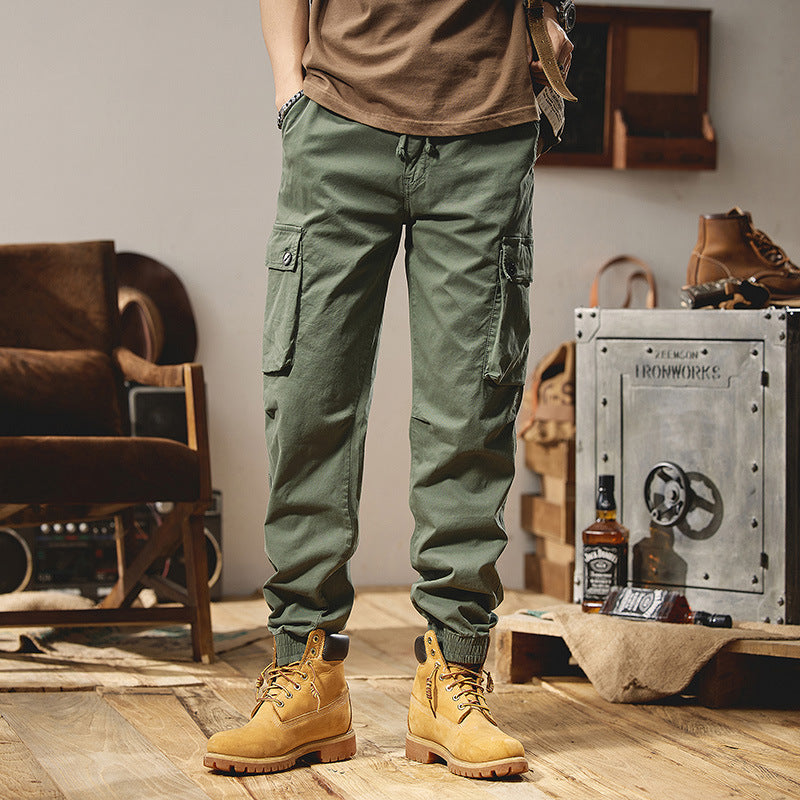 Herren Canvas-Cargojogger mit verstärkten Kniepaneelen, elastischem Komfortbund und Organizer-Taschen Echo Archiv