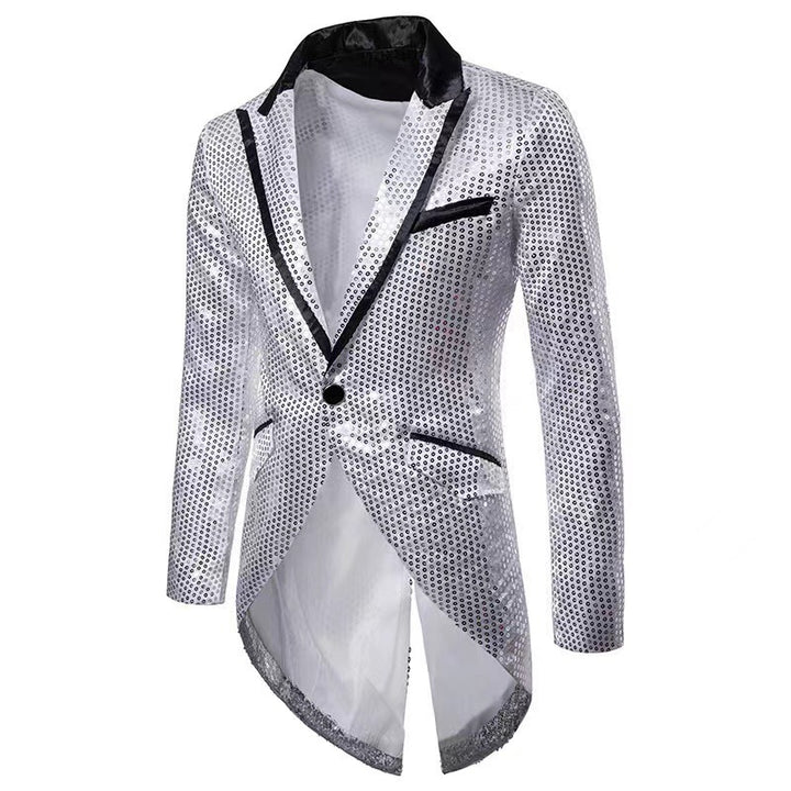 Herren modischer und glänzender Blazer mit schickem Schnitt Echoarchiv