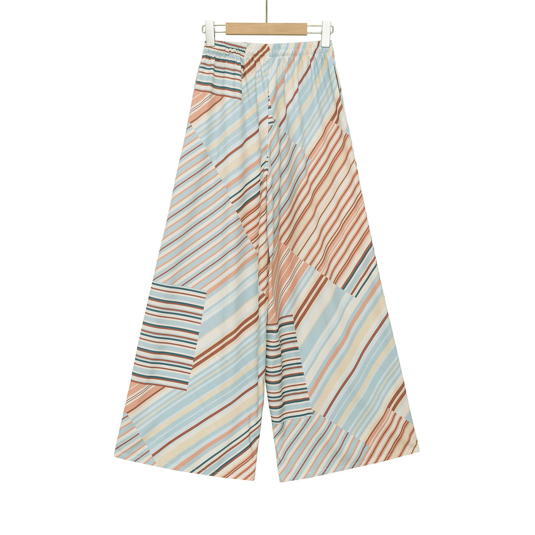 Damen Weite Culotte‑Hose mit elastischem Bund, Kordelzug und aufgesetzten Taschen Echo Archiv