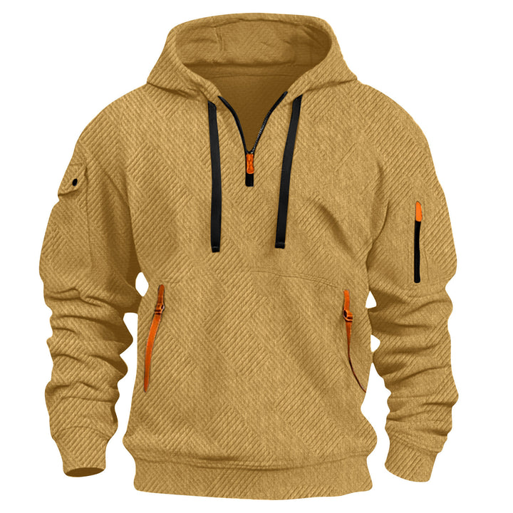 Herren Kapuzenpullover mit praktischen Reißverschlusstaschen und innovativem Strukturdesign Echoarchiv