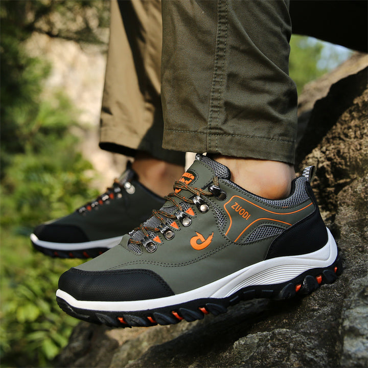 Herren robuste Trail‑Trekking‑Sneaker mit verstärkter Zehenkappe, Metallösen und multidirektionaler Profilsohle – Norré