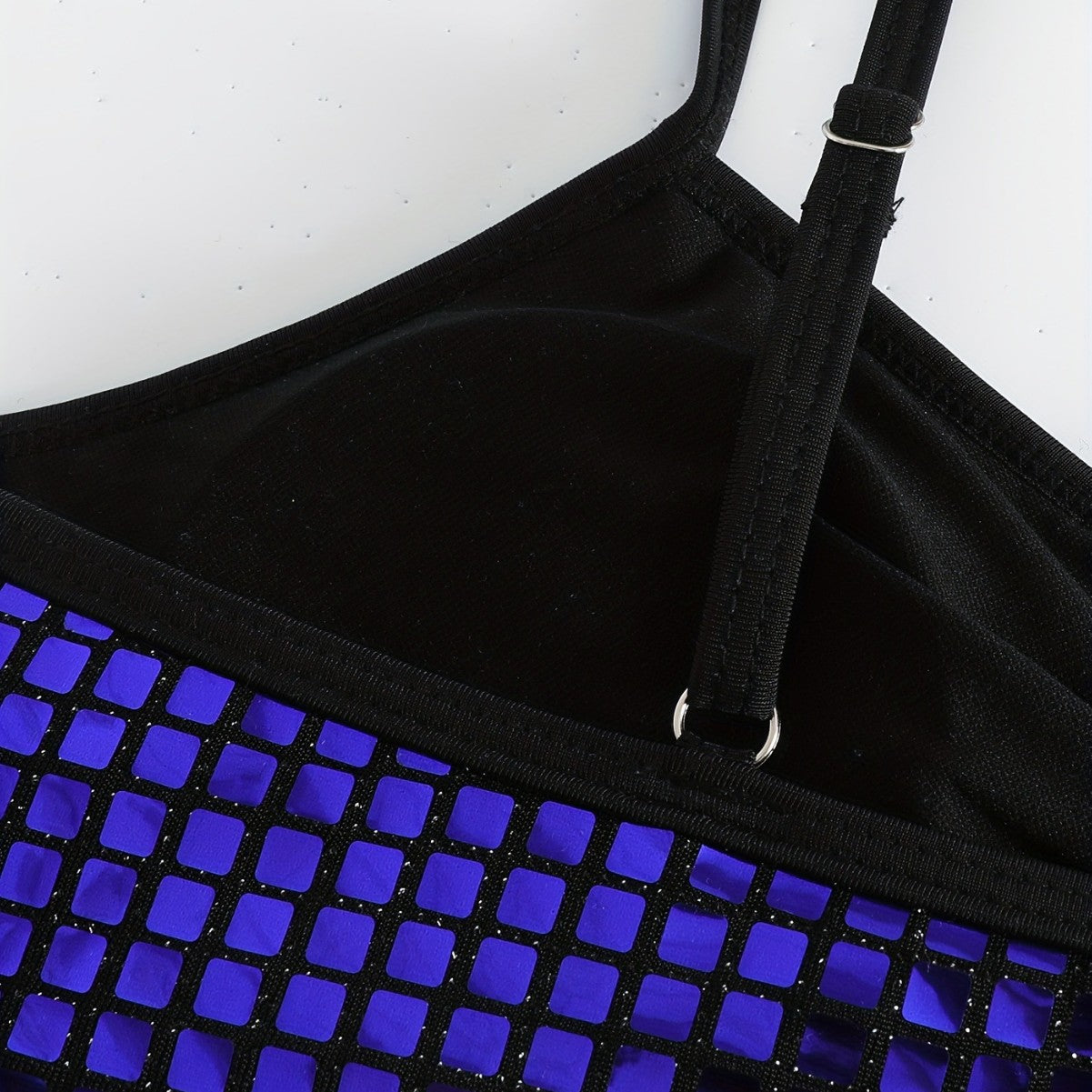Damen Crop-Bikini-Top mit glitzerndem Netzdesign Echo Archiv