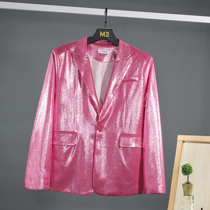 Herren schimmernder Blazer mit luxuriösem Obermaterial und klassischem Schnitt Echoarchiv