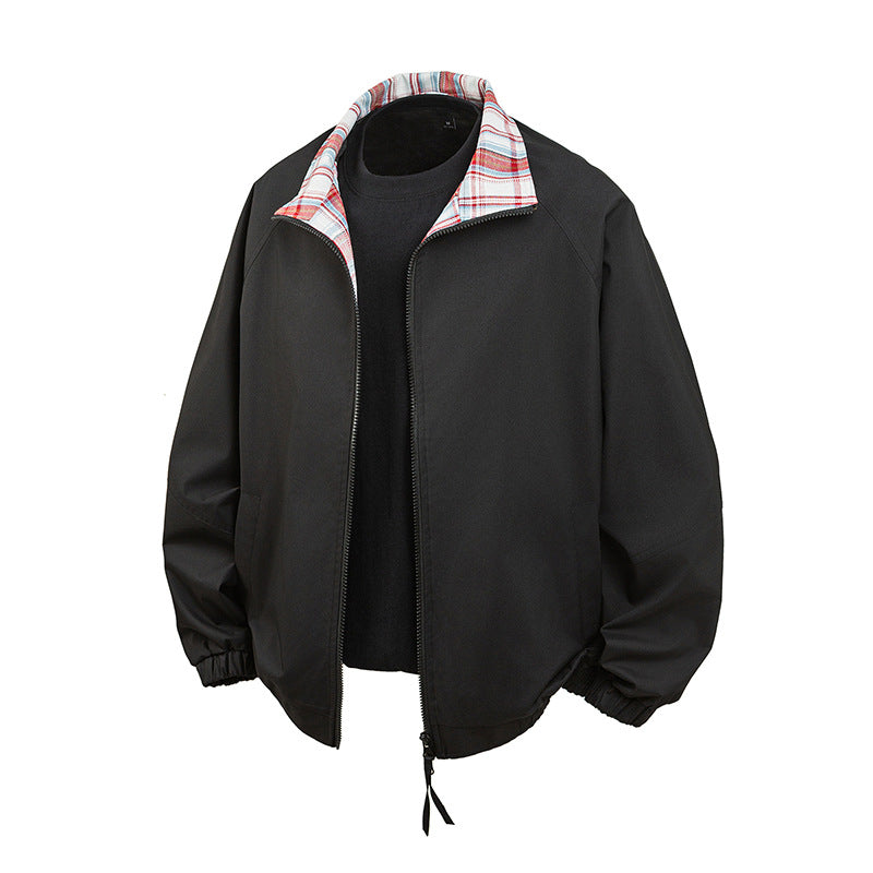 Damen Lässige Übergangsjacke mit kariertem Kragen Echo Archiv