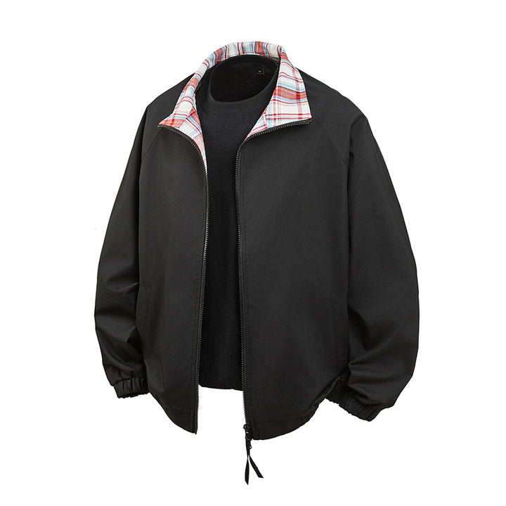 Damen Lässige Übergangsjacke mit kariertem Kragen Echo Archiv