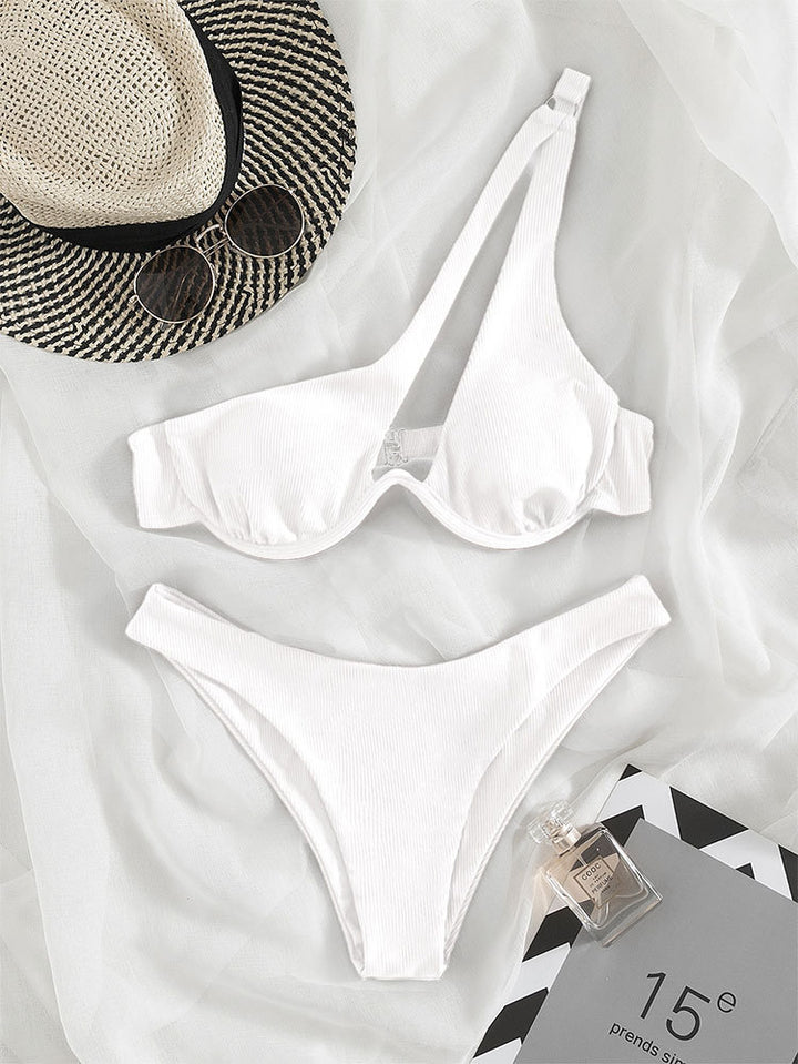 Damen Triangel-Bikini mit asymmetrischem Schnitt und strukturiertem Design Echo Archiv