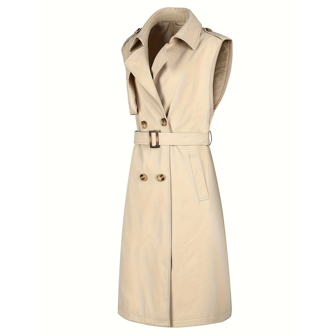 Damen Eleganter Trenchcoat mit Gürtel – Montévia