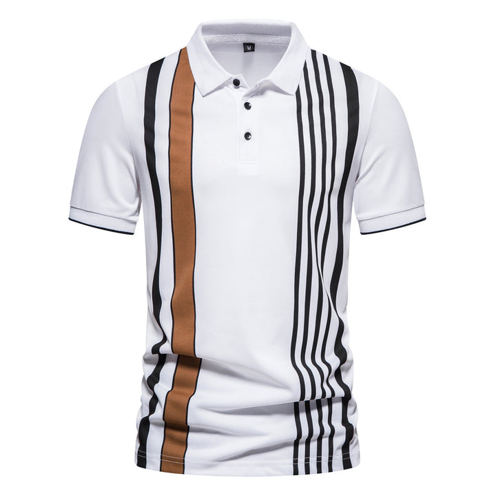 Herren Poloshirt mit modernen Streifen und atmungsaktiven Eigenschaften Echoarchiv