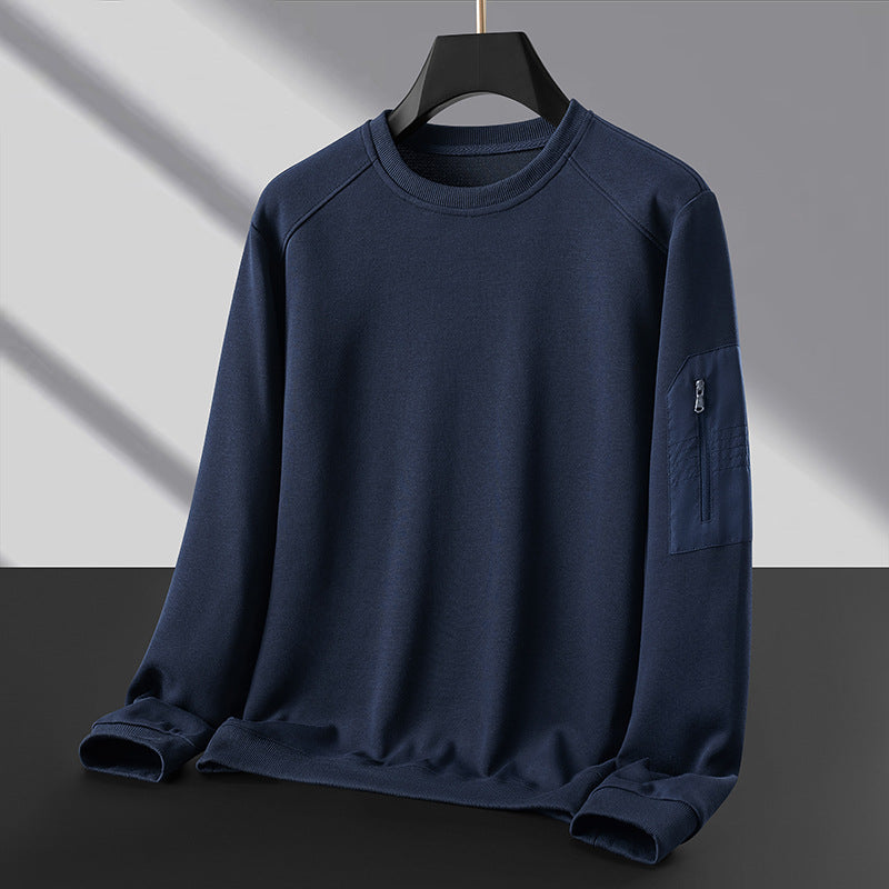Herren Rundhals‑Sweatshirt mit Reißverschluss‑Ärmeltasche und funktionaler Jersey‑Qualität Echo Archiv