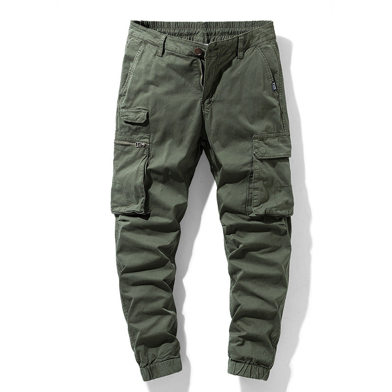 Herren Freizeits-Utility-Cargohose im Joggerstil mit teil-elastischem Bund und multifunktionalen Frontklappen Echo Archiv