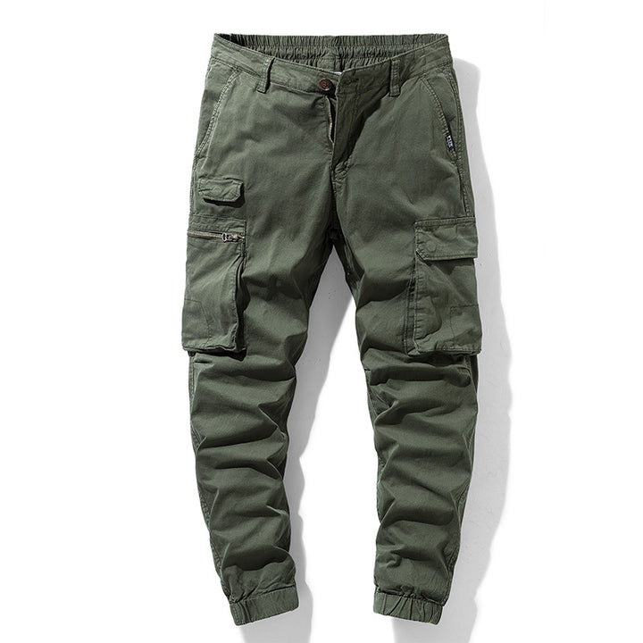 Herren Freizeits-Utility-Cargohose im Joggerstil mit teil-elastischem Bund und multifunktionalen Frontklappen Echo Archiv