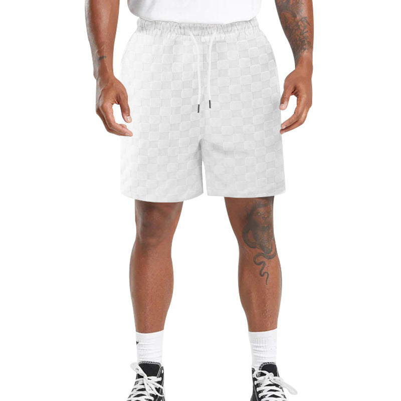 Herren Funktionale Sportshorts im modischen Karomuster Echoarchiv