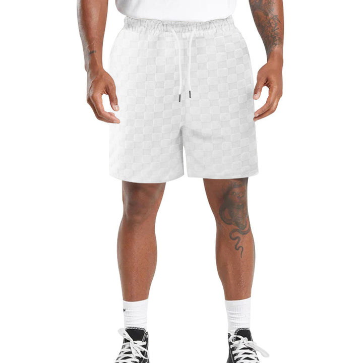 Herren Funktionale Sportshorts im modischen Karomuster Echoarchiv
