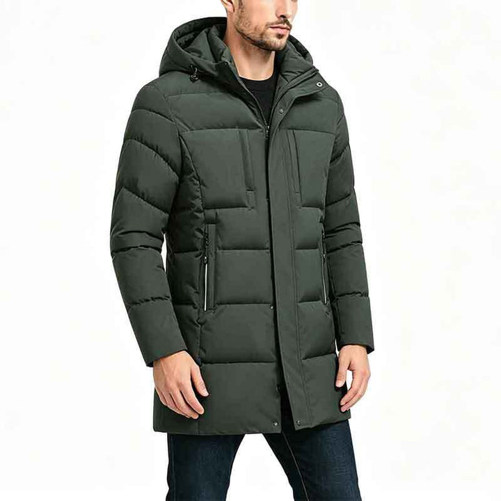 Herren funktionale Kapuzen-Steppjacke Echo Archiv
