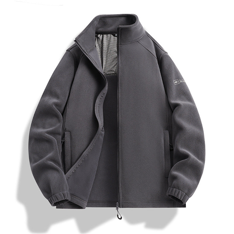 Herren Fleecejacke mit Stehkragen, Windabweisender Microfleece und Reißverschlusstaschen Echo Archiv