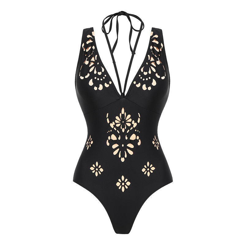 Damen Einteiler Badeanzug mit kunstvollem Cut-Out Design Echo Archiv
