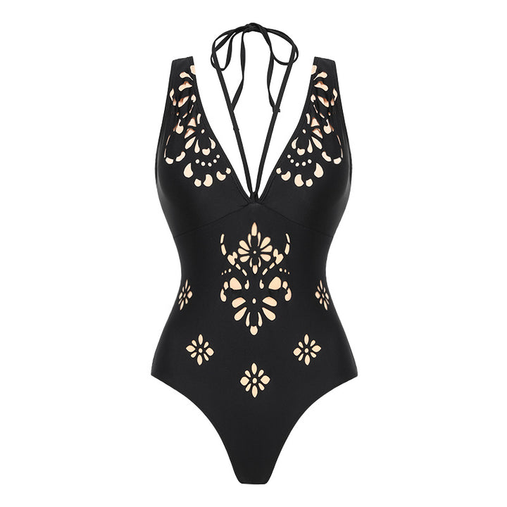 Damen Einteiler Badeanzug mit kunstvollem Cut-Out Design Echo Archiv