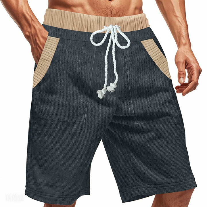 Herren Lässige Shorts mit elastischem Bund und seitlichen Taschen Echoarchiv