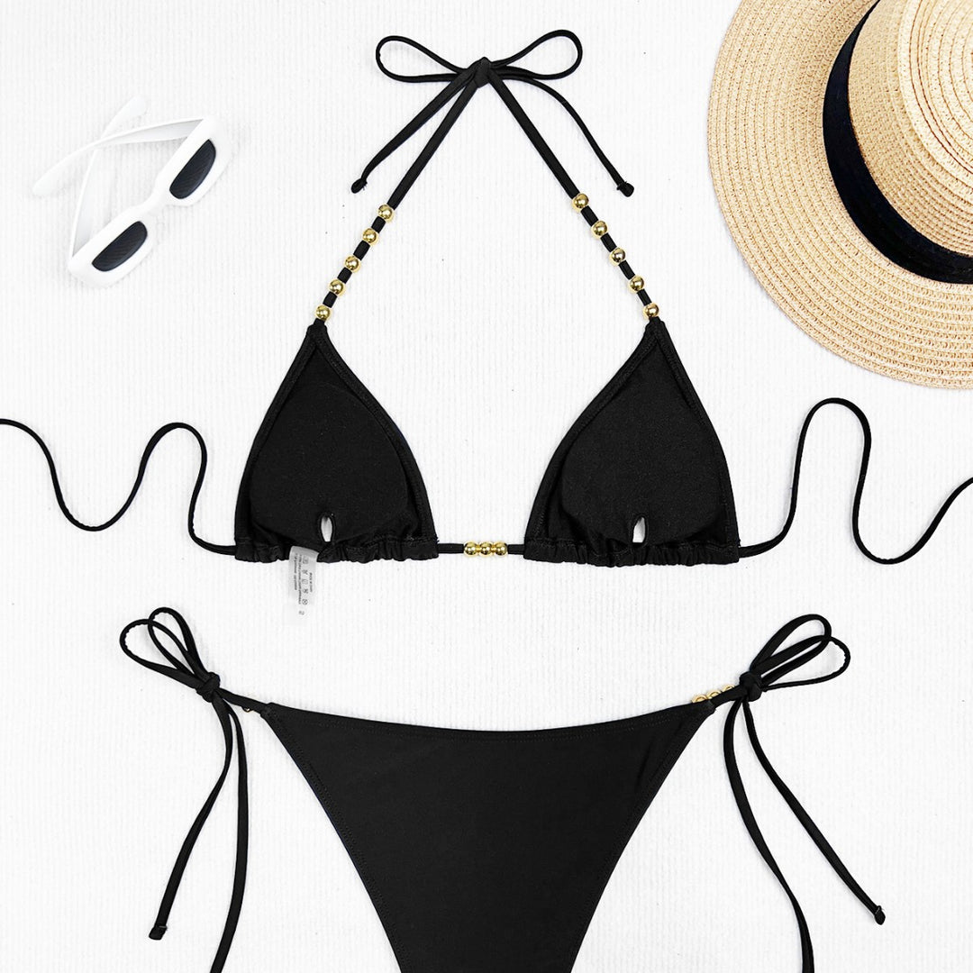 Damen Triangel-Bikini mit goldenen Akzenten Echo Archiv