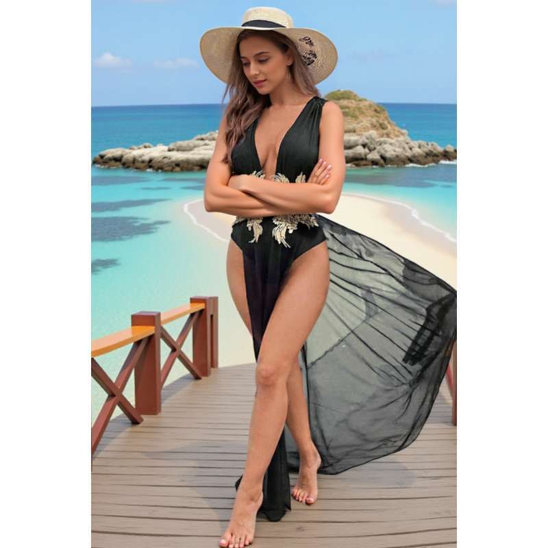 Damen Strandkleid mit eleganter Applikation Echo Archiv