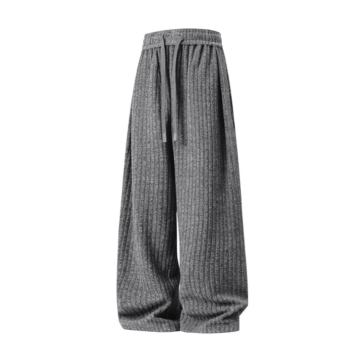 Damen Weite Rippstrick-Loungehose mit hohem Bund und Tunnelzug Echo Archiv