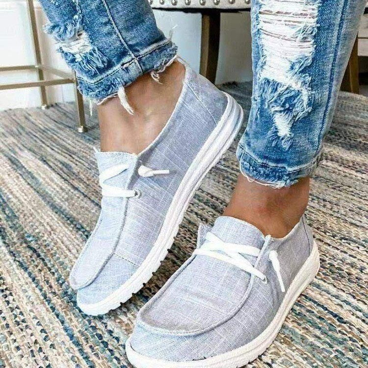 Damen Freizeit-Slip-On Schuhe mit elastischen Schnürdetails und rutschfester Sohle Echoarchiv
